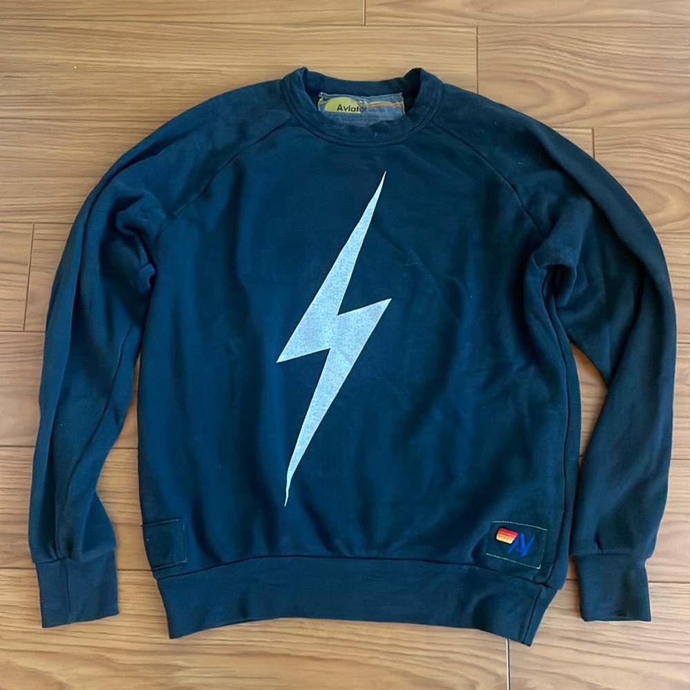 Aviator Nation - Bolt Crewneck sweatshirt, unisex size small